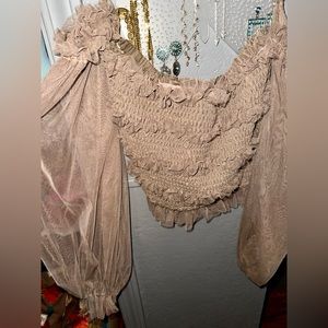 Boutique cropped ribbed top